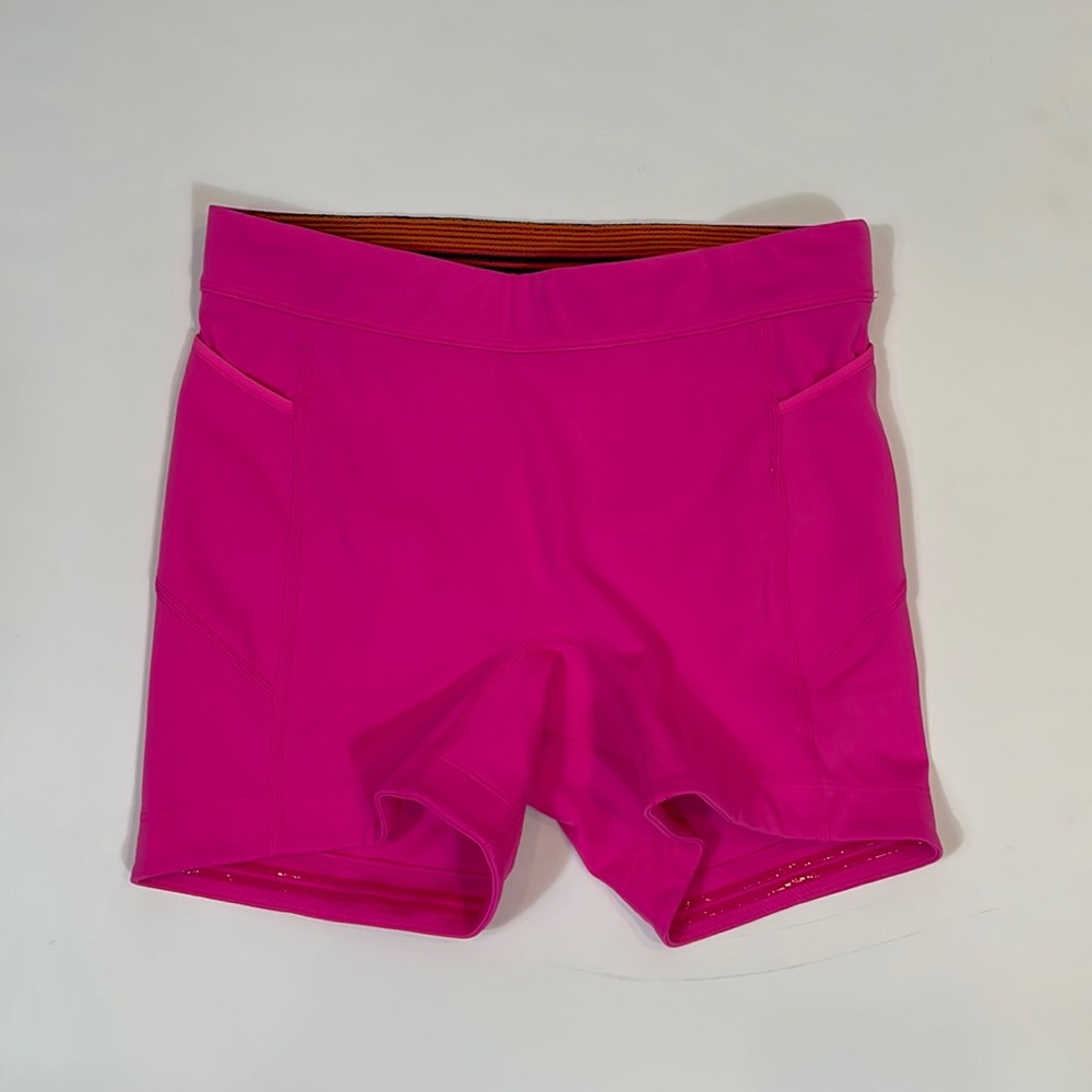 Free People Movement Bright Pink Athletic Exercise Bike Shorts XS Pockets NWOT